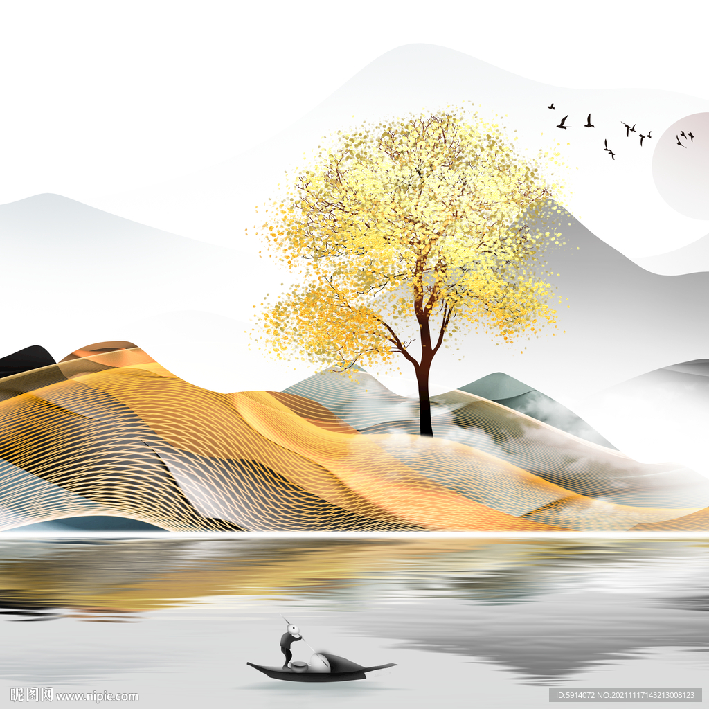 装饰画 晶瓷画 新中式