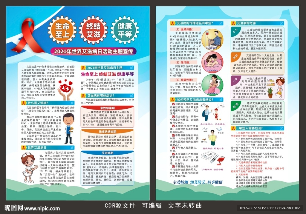 世界艾滋病日宣传单