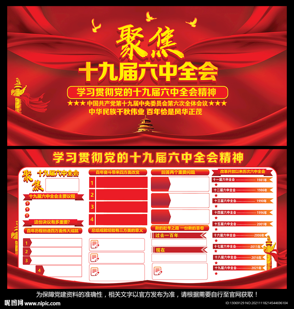 十九届六中全会展板