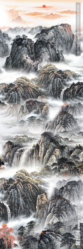 中式别墅山水玄关