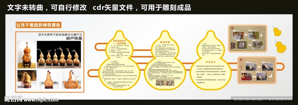 葫芦烙画文化墙