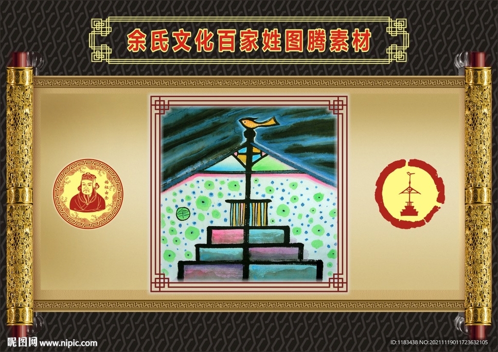余氏文化百家姓图腾素材