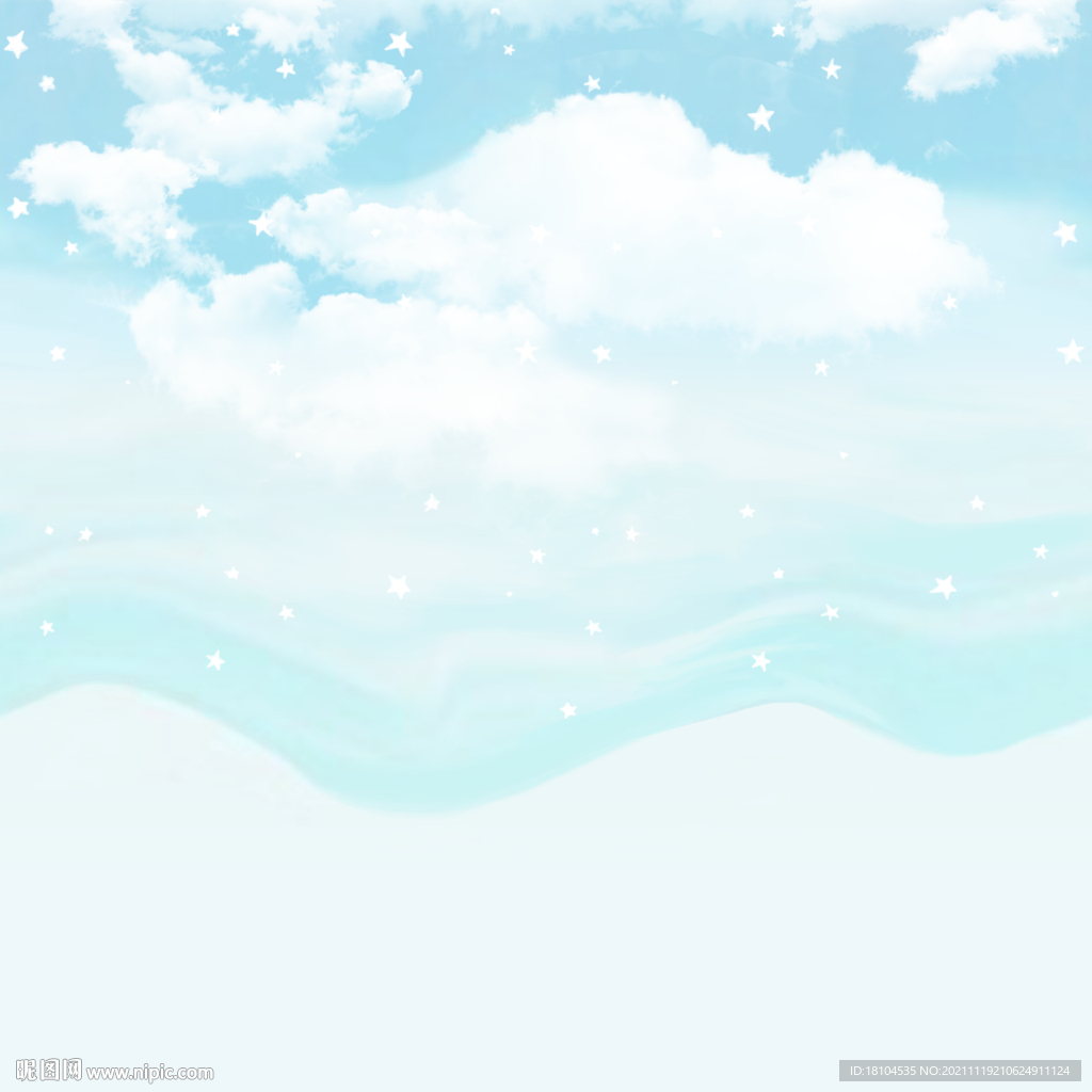 蓝天白云数码印花