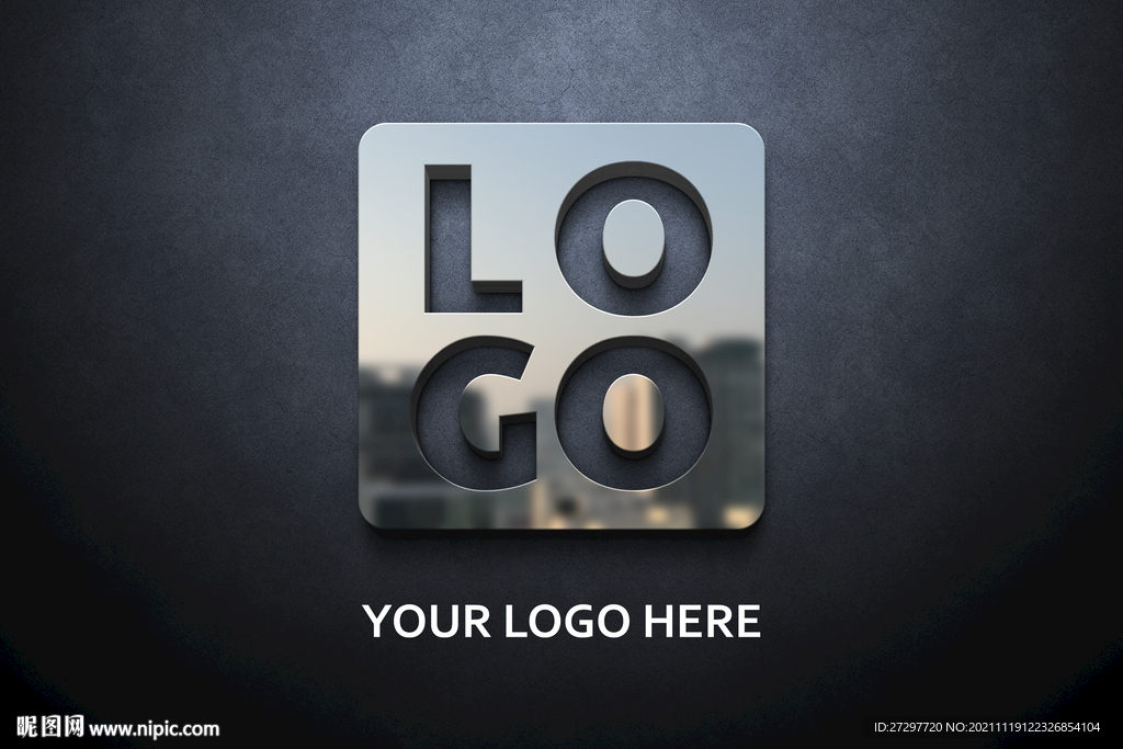 金属logo样机