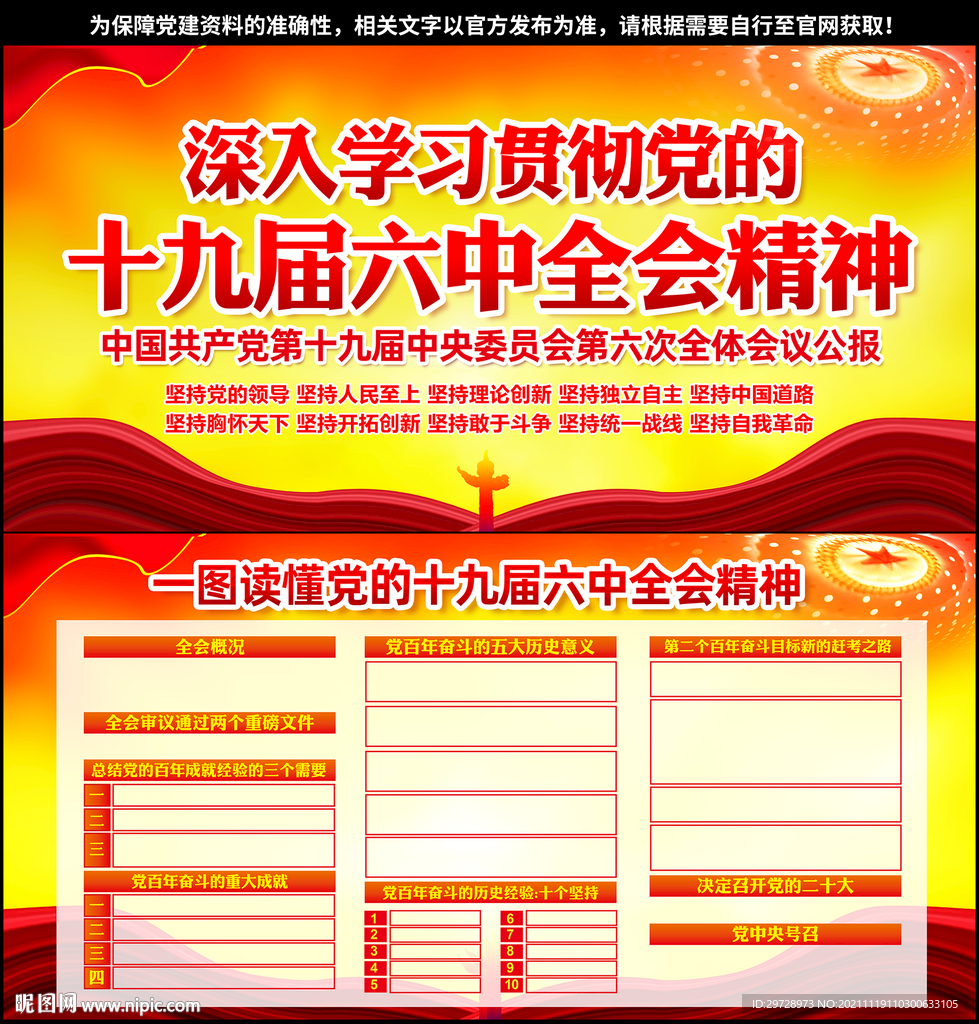 十九届六中全会展板