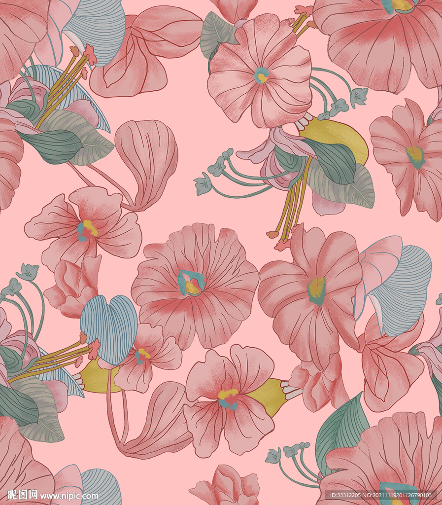 花卉 叶子 大牌女装     