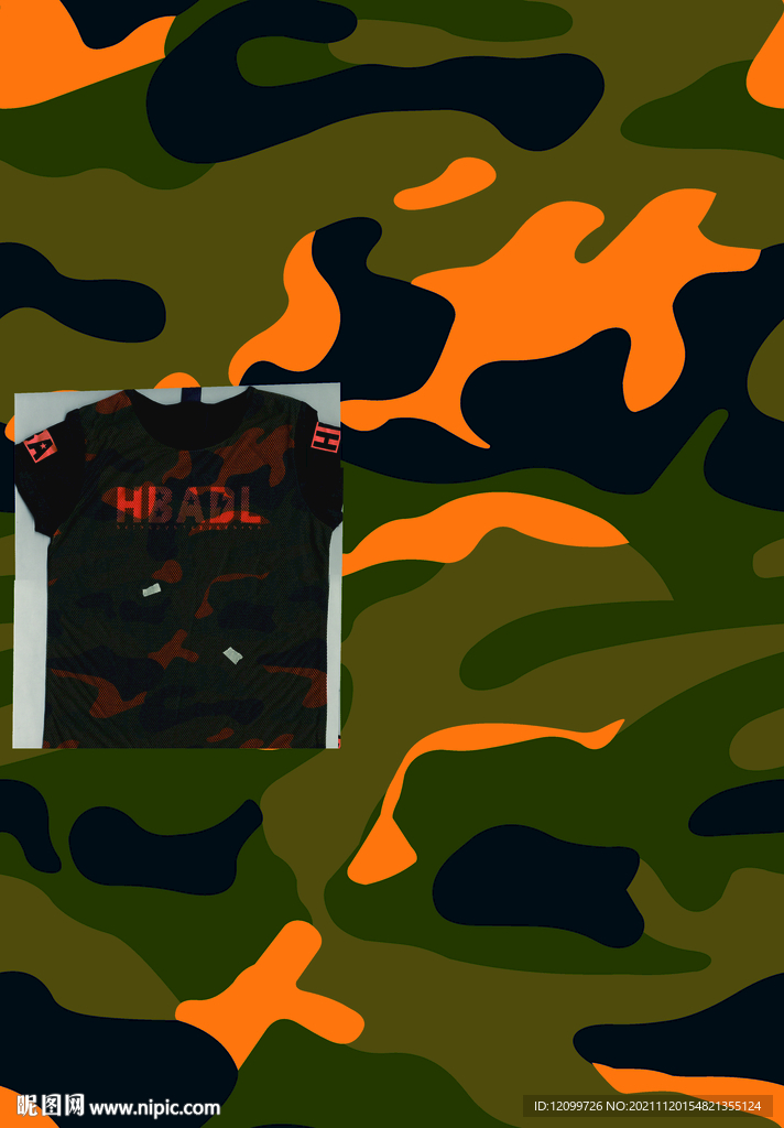 网布数码印花迷彩