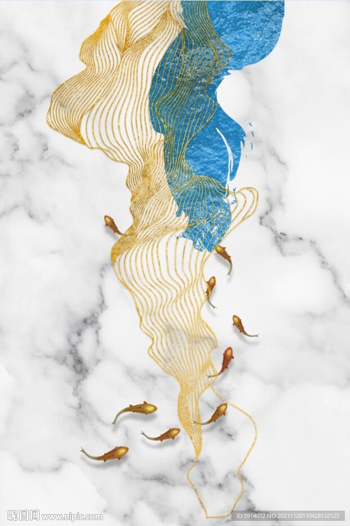装饰画 晶瓷画 抽象线条