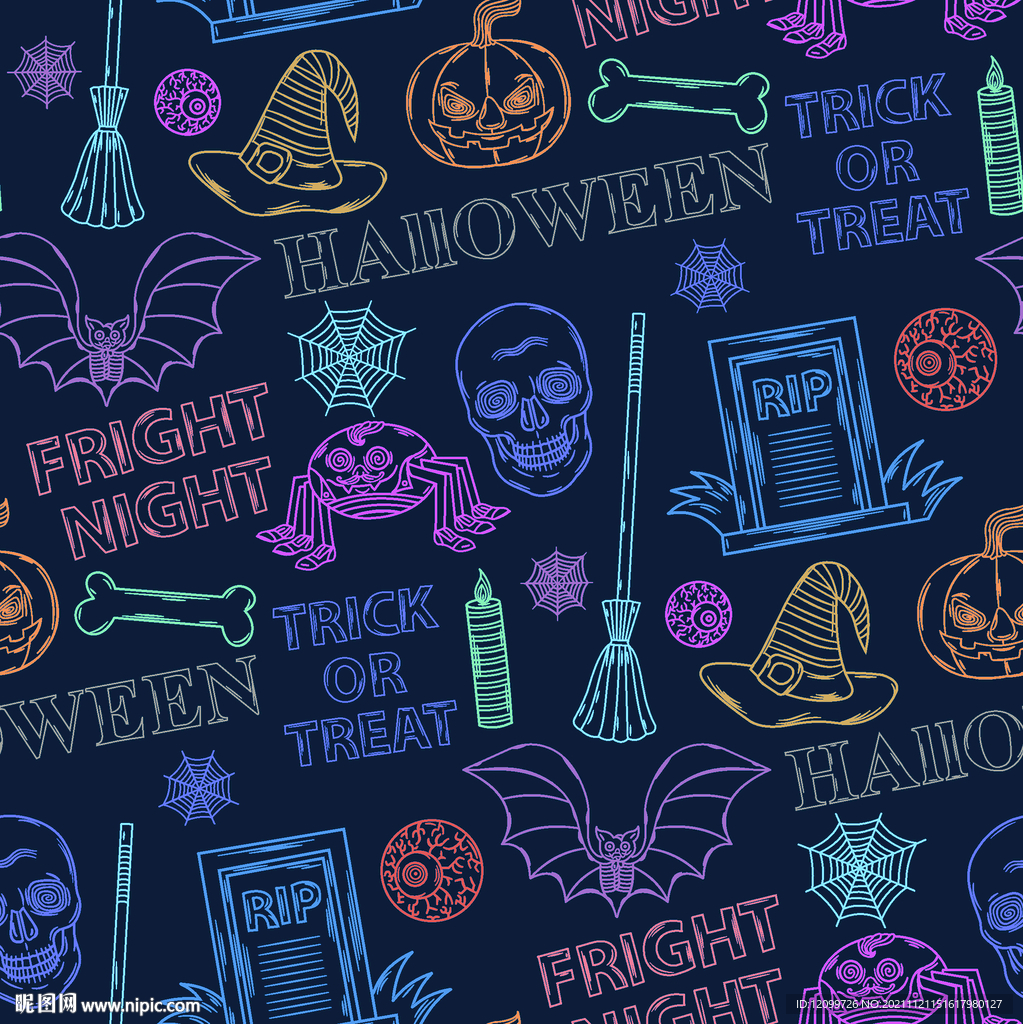 数码印花南瓜万圣节图