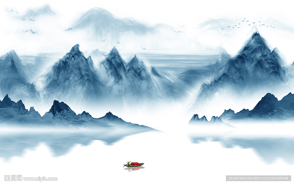 意境 客厅新山水画 TIF分层