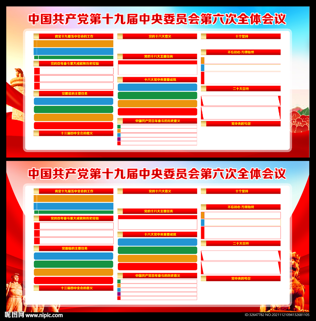 十九届六中全会宣传栏