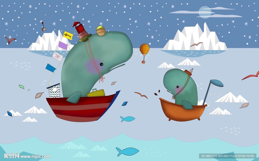 卡通儿童背景墙