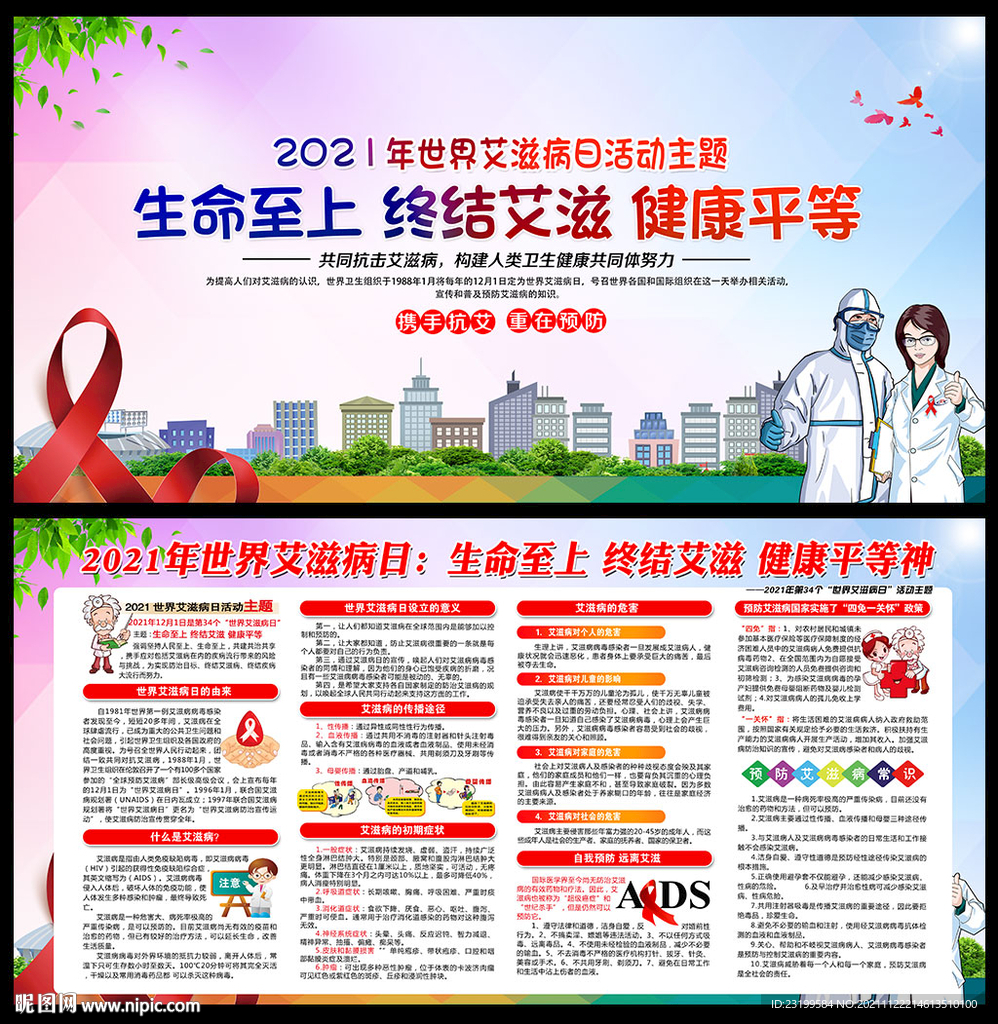 2021年艾滋病日宣传栏