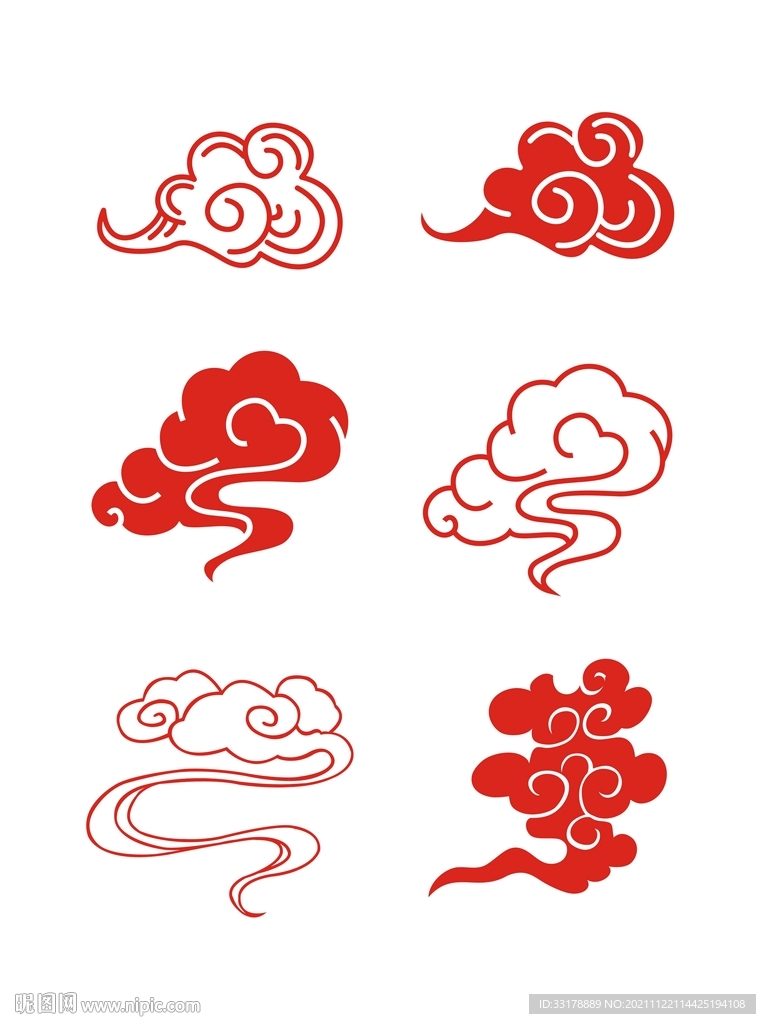 中国风古典祥云中式云纹花纹
