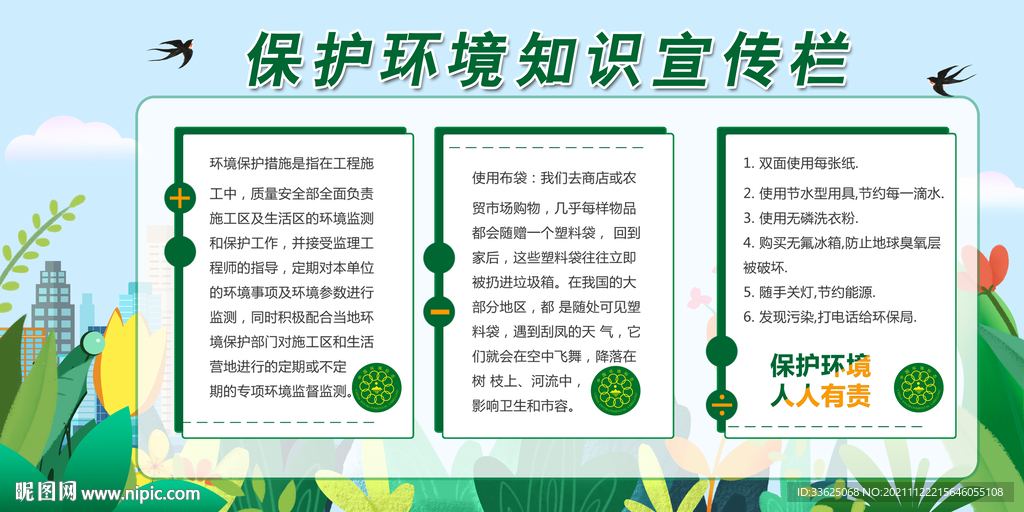 保护环境知识环保宣传栏