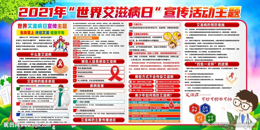 世界艾滋病日宣传栏