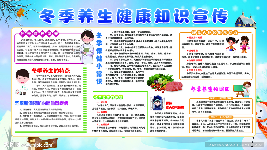 冬季健康教育宣传栏图片