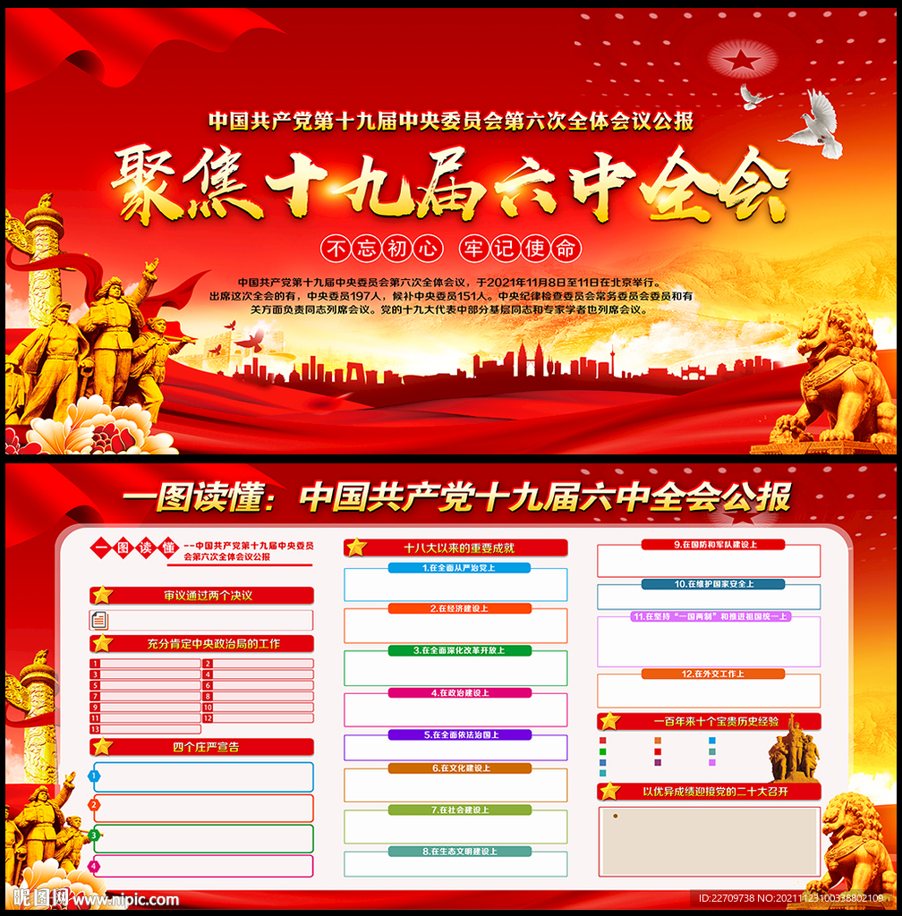 十九届六中全会宣传展板