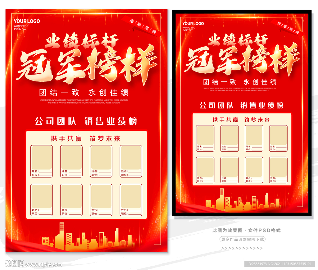 销售业绩排行榜