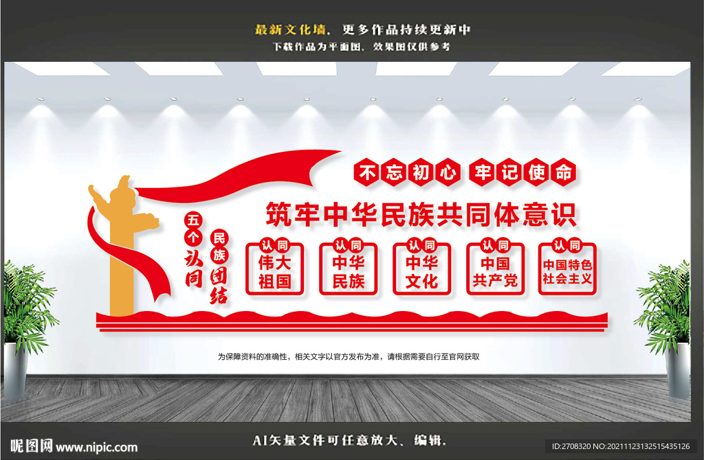 五个认同文化墙