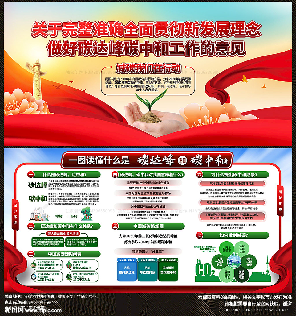 碳达峰 碳中和 宣传栏