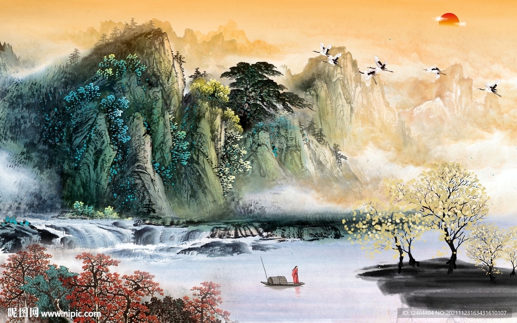 新中式意境山水画