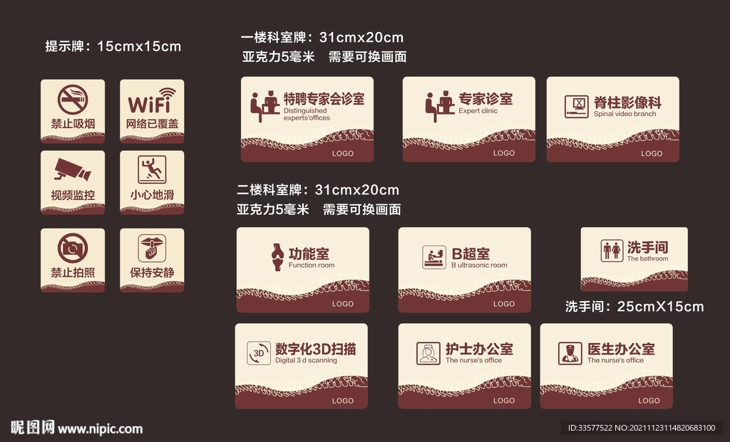 医院科室牌