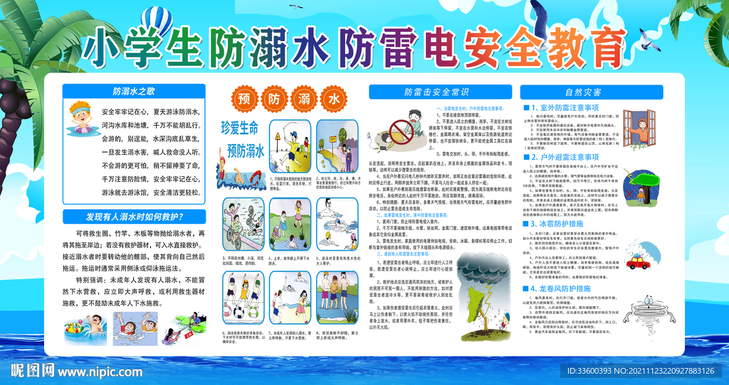 小学生防溺水防雷电安全教育