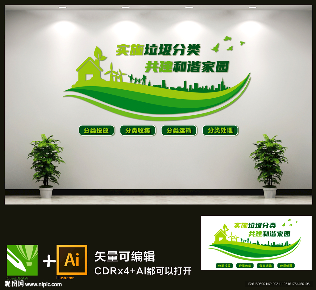 垃圾分类 文化墙