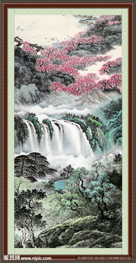 竖幅国画 