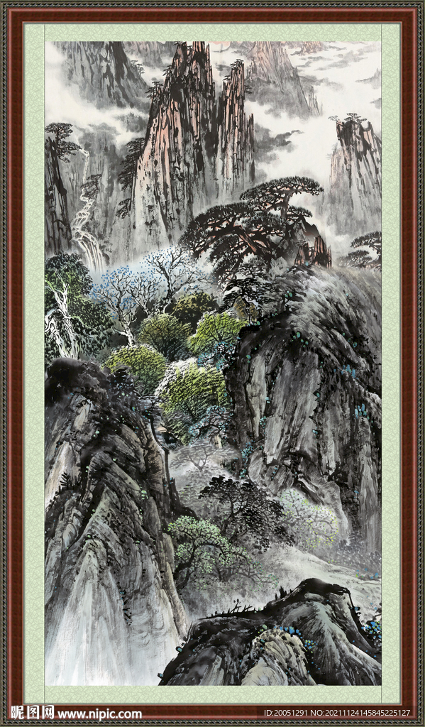 竖幅国画 