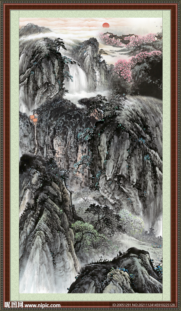 中堂山水画 