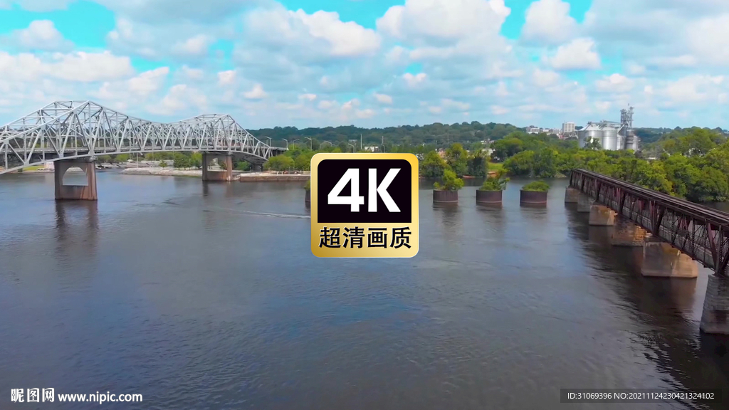 航拍跨海大桥风景