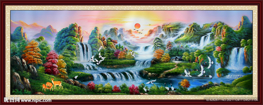聚宝盆油画