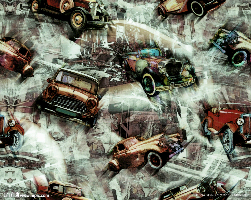 大牌  汽车  扎染