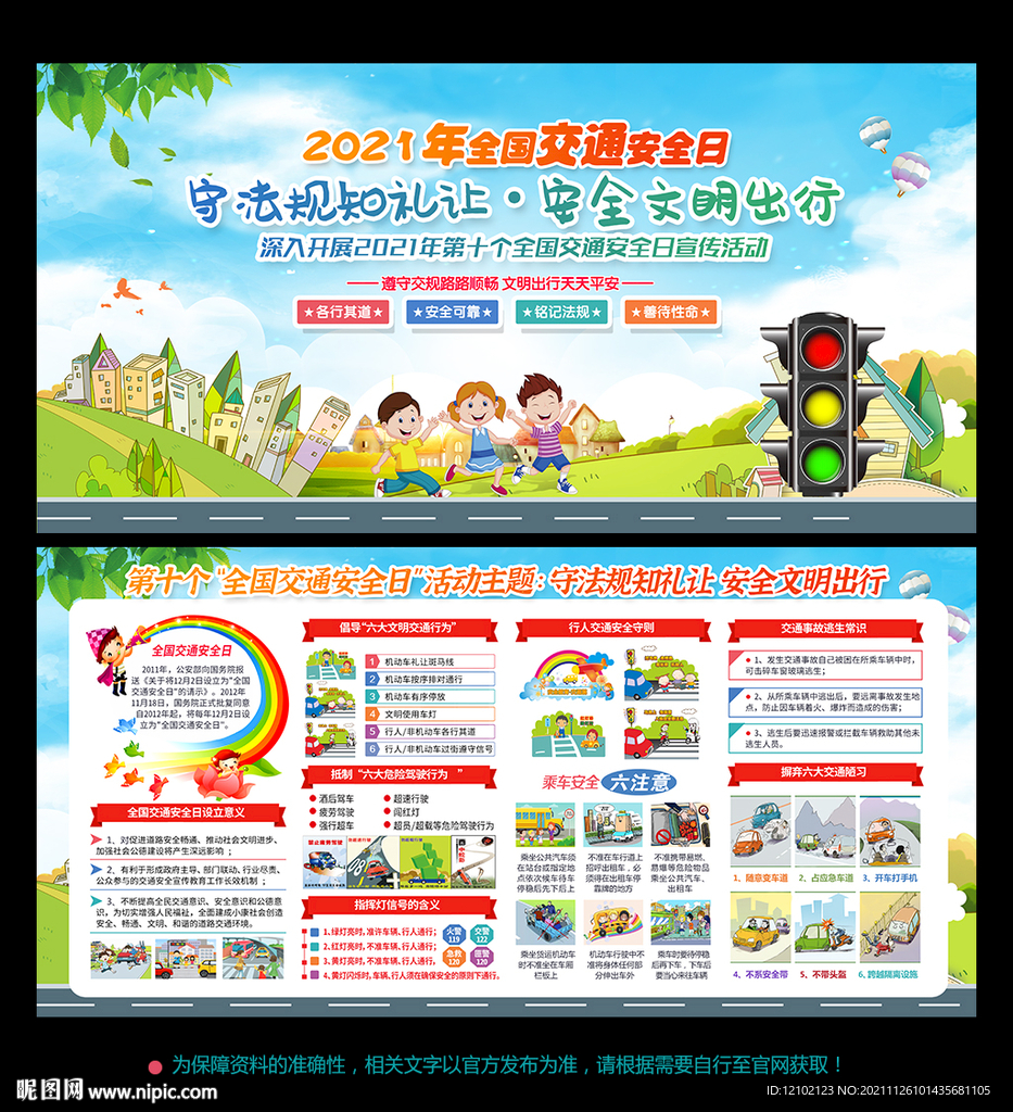 2021年全国交通安全日展板