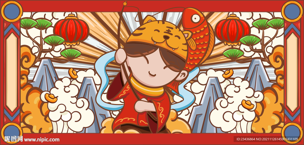 卡通虎年
