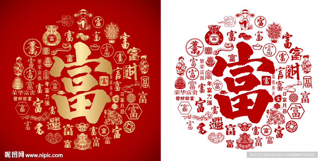 红色百富图
