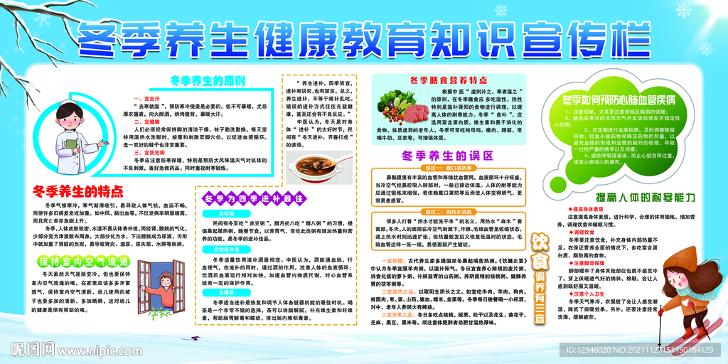 冬季健康教育宣传栏