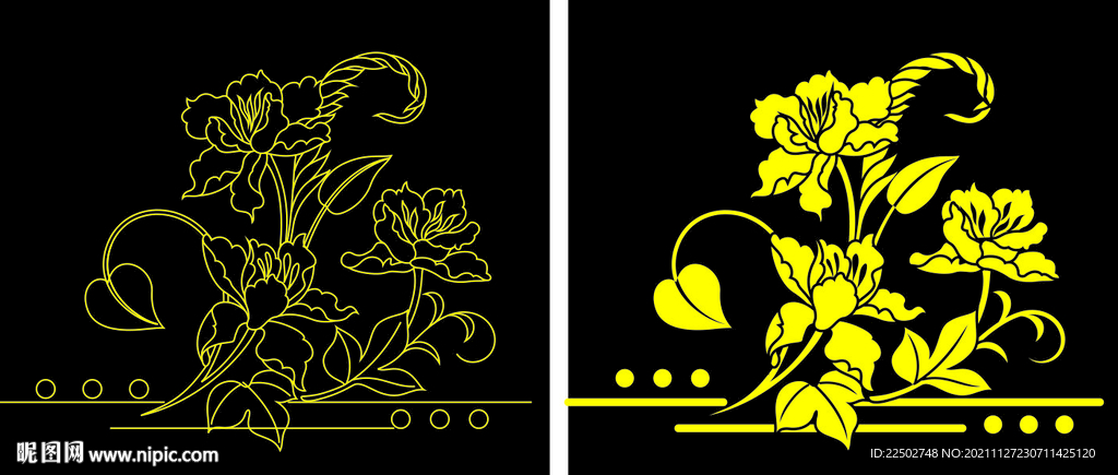 牡丹花花型图案