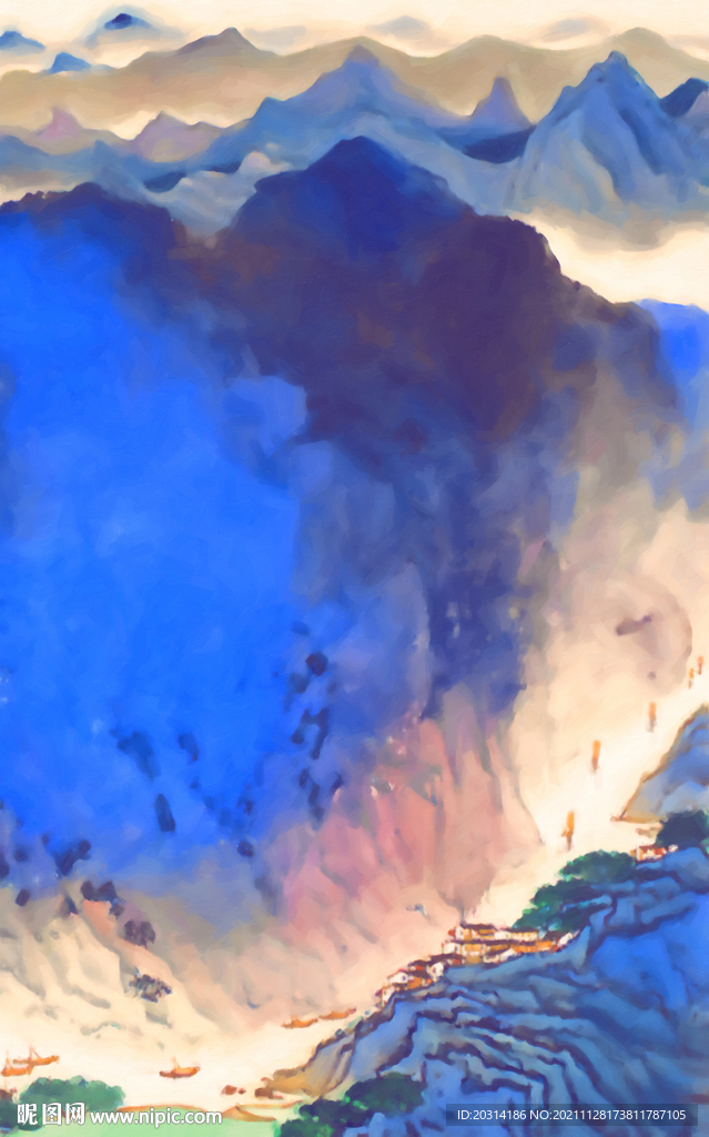 新中式意境山水风景画