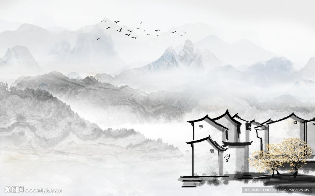 新中式背景墙