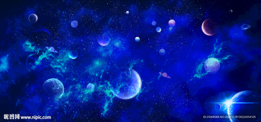 巨幅星空背景