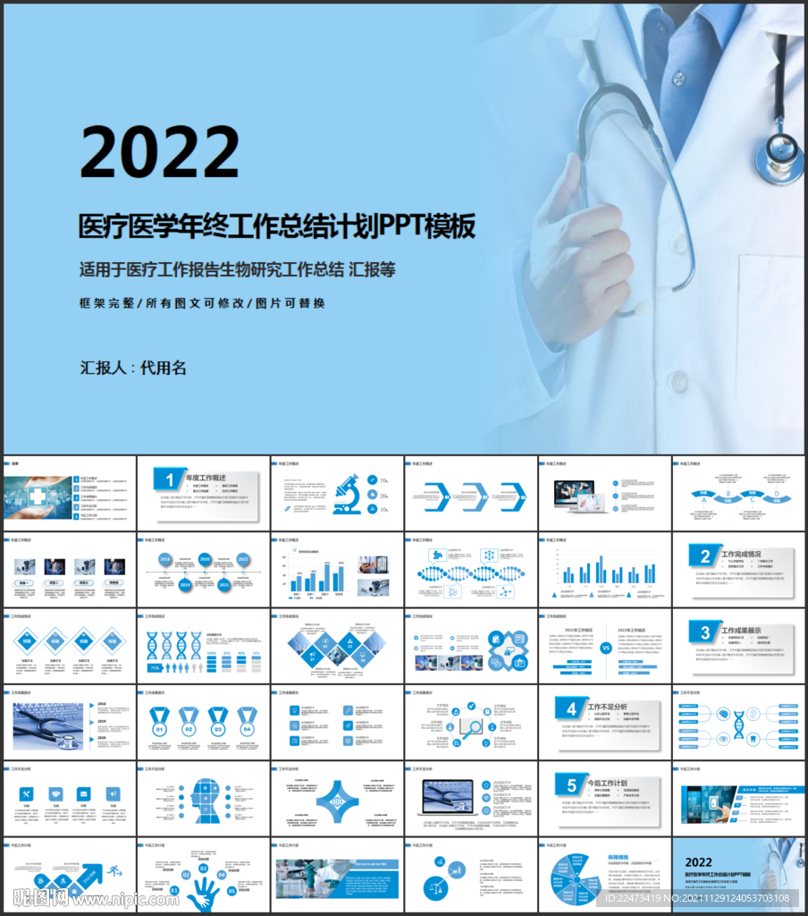 医疗医学年终工作总结PPT