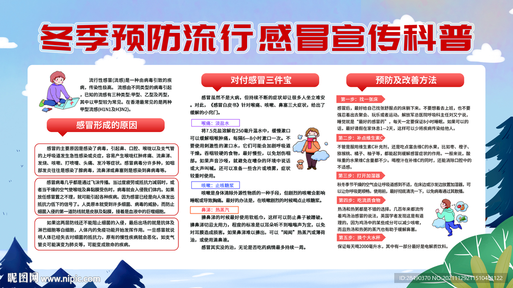 冬季健康教育宣传栏图片