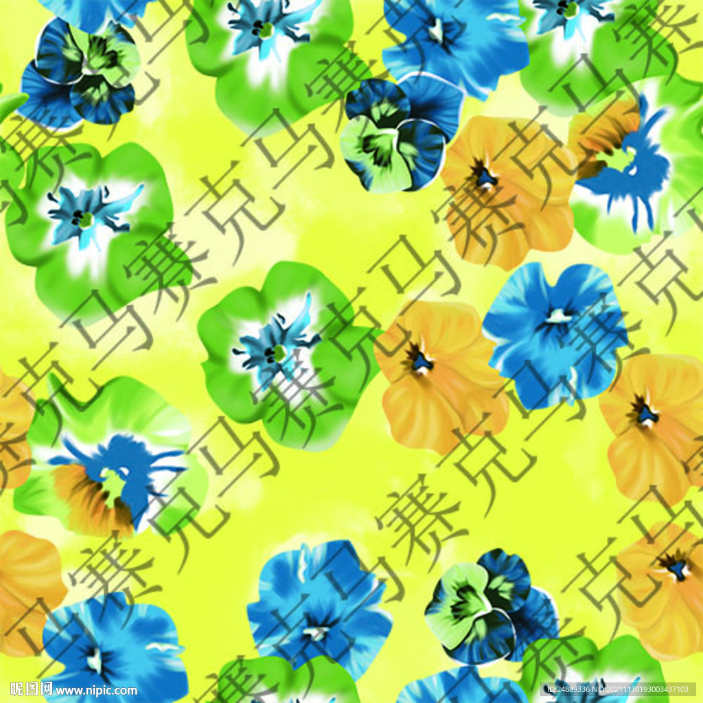 水彩花