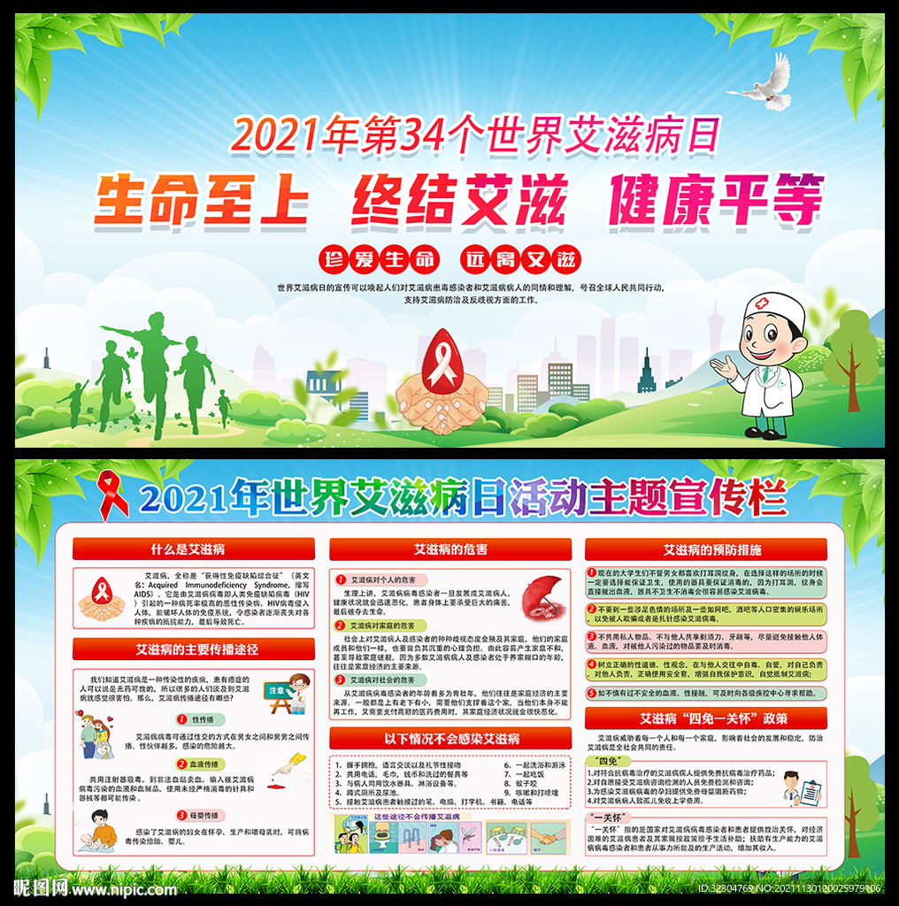 防治艾滋病宣传栏