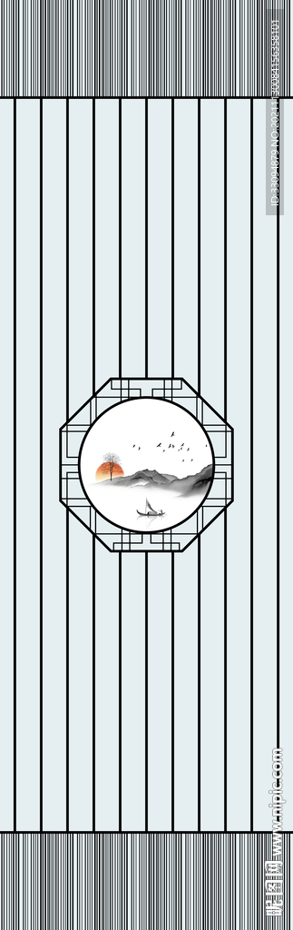 高清分层透明底平开门打印图