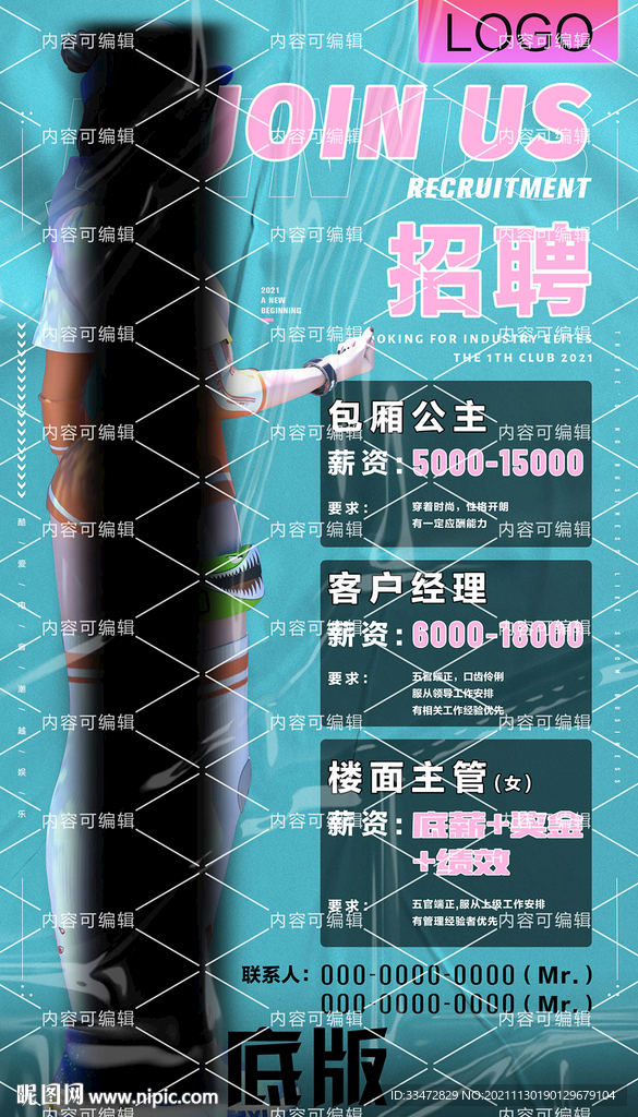 酒吧海报  酒吧招聘