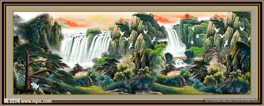 巨幅风水画